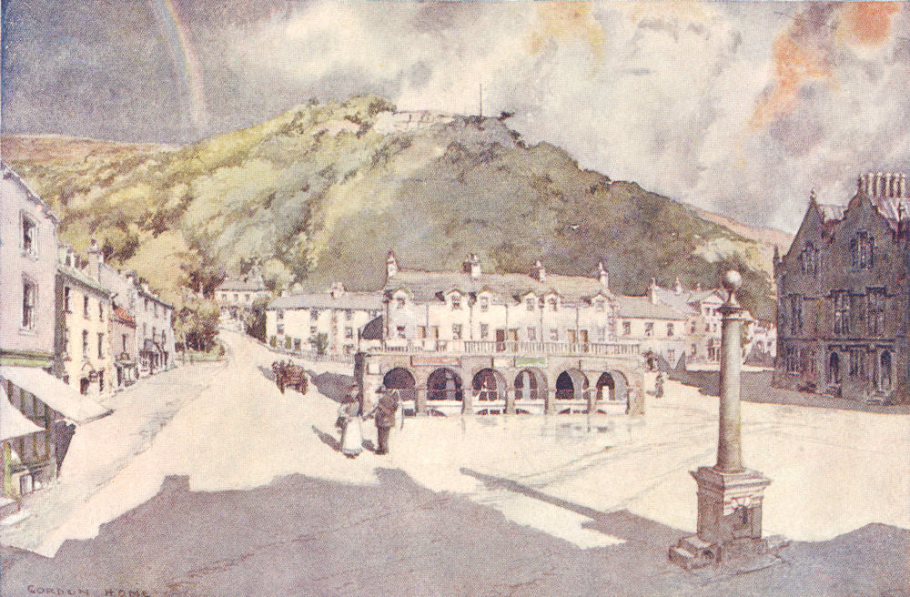 YORKS. Settle 1908 old antique vintage print picture